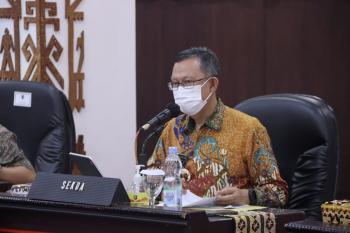Sekdaprov Lampung Pimpin Rapat Tindak Lanjut Hasil Evaluasi SAKIP Tahun 2020